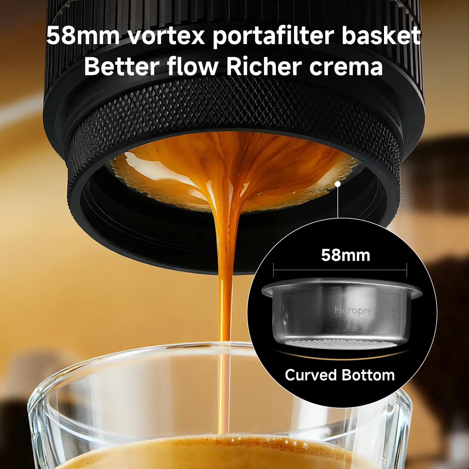 Pārnēsājama espresso mašīna 20-Bar 58mm