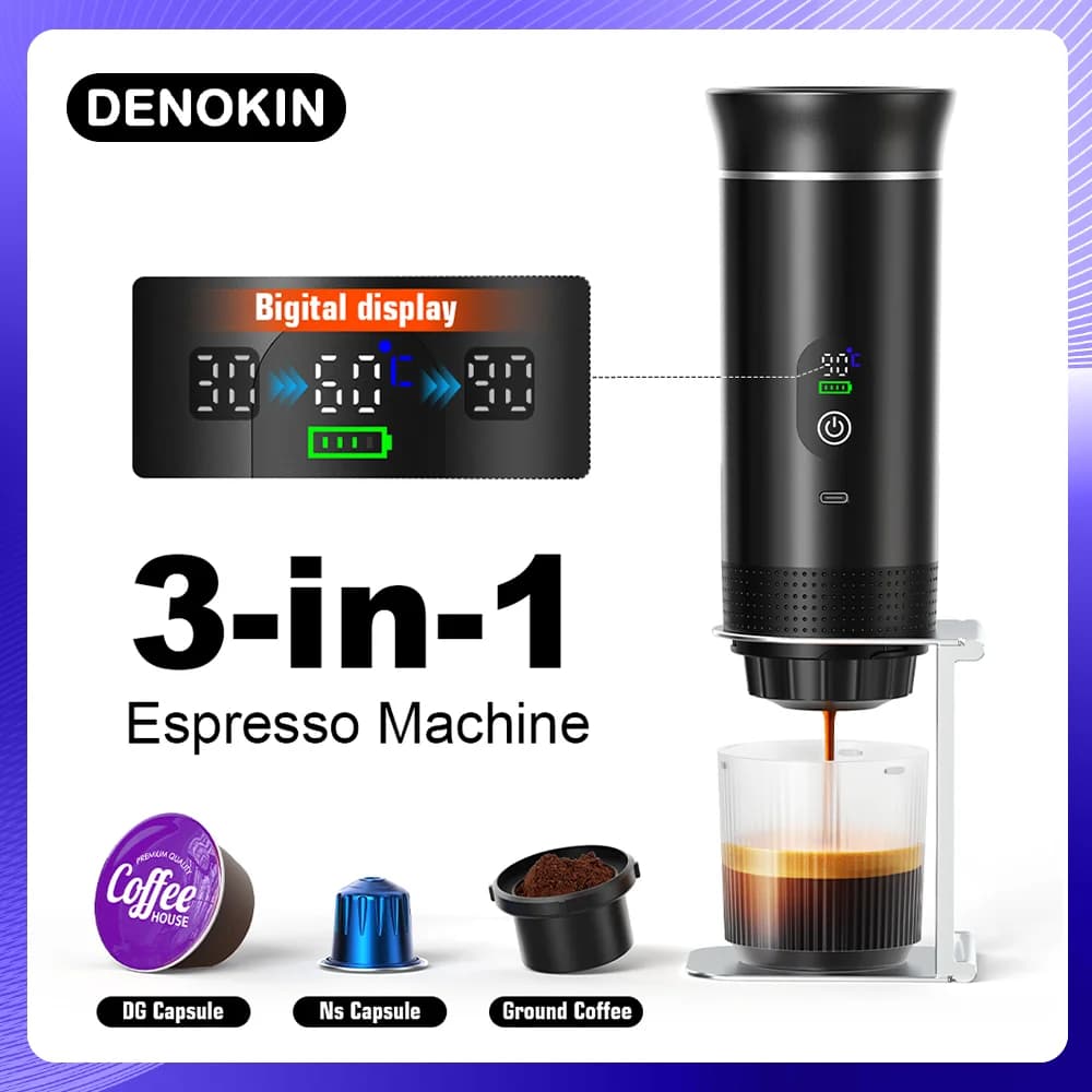 Pārnēsājama espresso kafijas mašīna 3-in-1