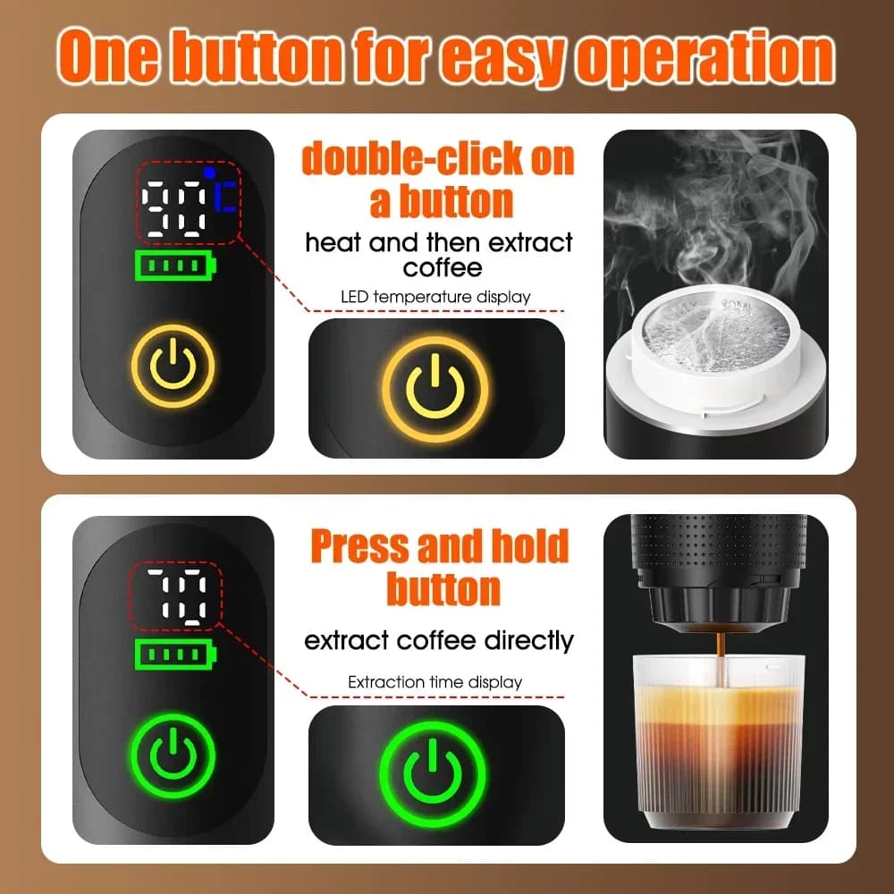 Pārnēsājama espresso kafijas mašīna 3-in-1